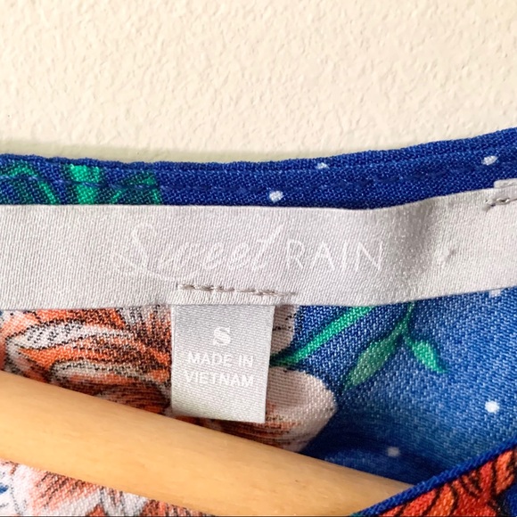 CLOSING SALE! 
Sweet Rain | Blue Floral Mini Dress S - Picture 3 of 5